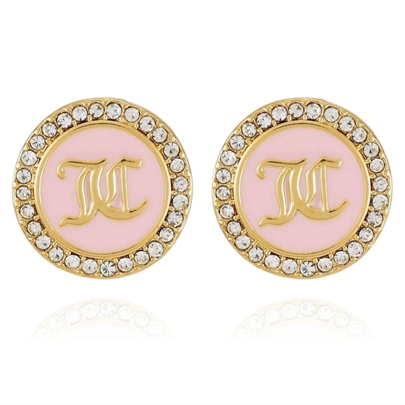 Juicy Couture Pave Logo Earrings - Picture 1 of 3